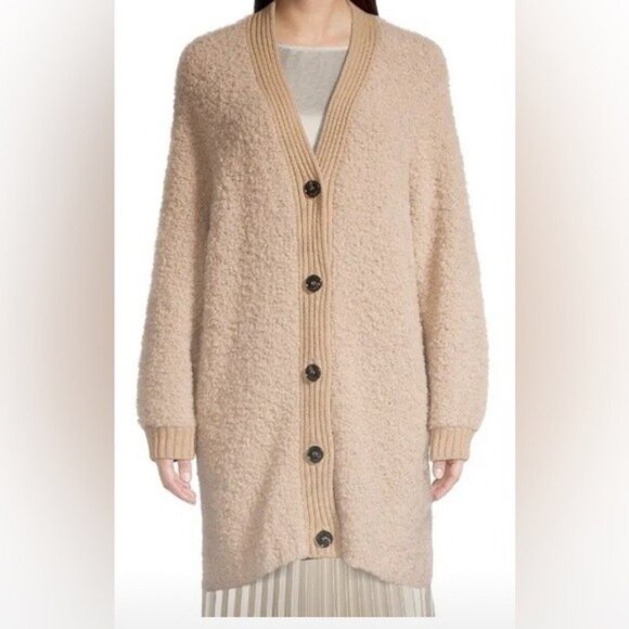 MaxMara Teddy Longline CardiganTextured Sweater - Picture 8 of 8